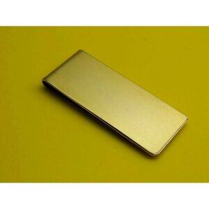 Engravable Plain Money Clip Stainless Steel Gold Tone Credit Card Cash